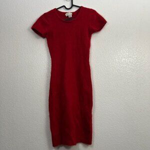 Ann Taylor Vintage 90s Angora Rabbit Hair Fitted Sweater Knit Dress